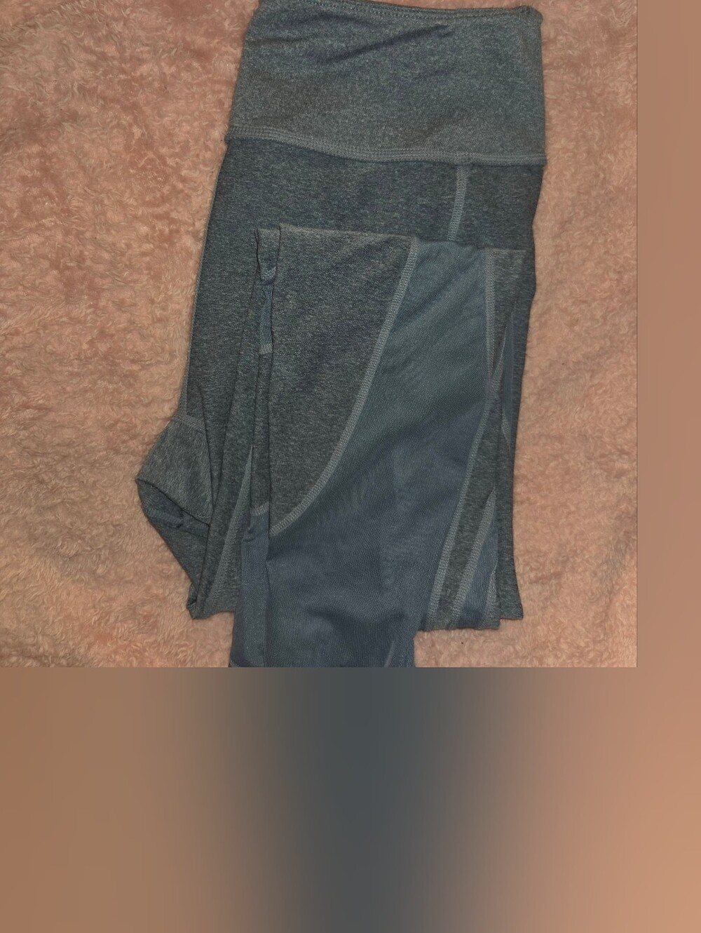 Gymshark Dark Gray Athletic Leggings With Mesh Accents - Sz L